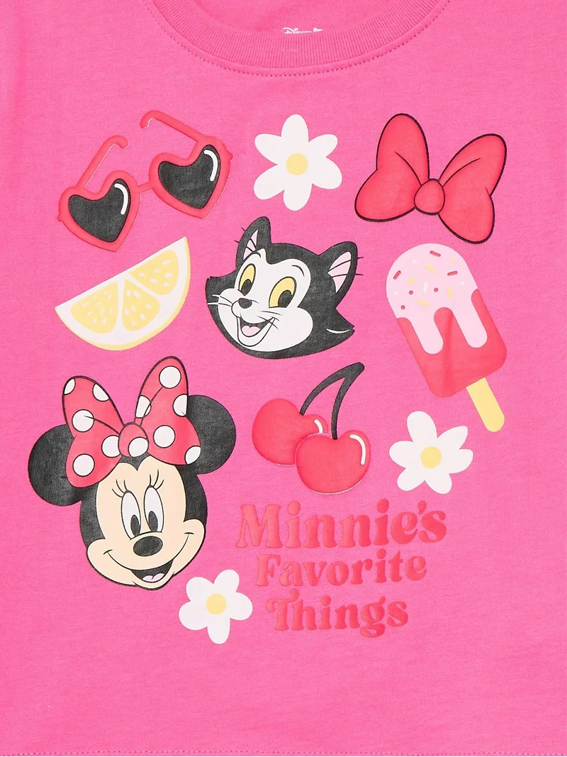 Minnie Mouse Toddler Girls Graphic Tee and Bike Shorts Set, 2-Piece, Sizes 12M-5T | Walmart (US)