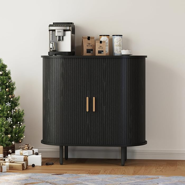 Sideboard Buffet Cabinet with Storage, Accent Storage Cabinet with Sliding Door & Adjustable Shel... | Amazon (US)