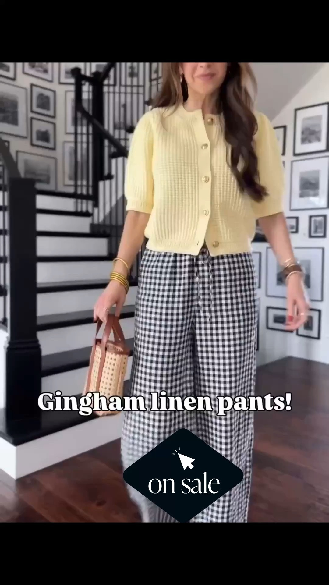 @nordstrom gingham linen pants are on sale! Love how versatile these are

#LTKootd