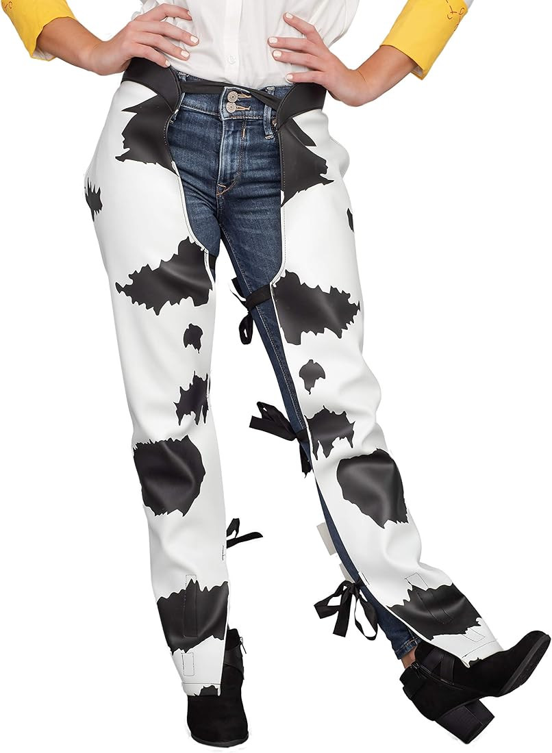Amazon.com: Cowboy Cowgirl Jessie Chaps Adult Halloween Costume Accessory White : Clothing, Shoes... | Amazon (US)