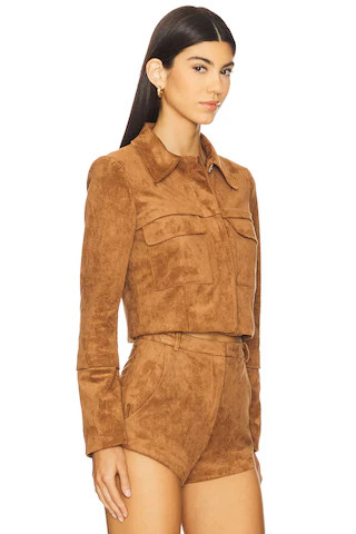 Amanda Uprichard x REVOLVE Lucas Suede Jacket in Tan from Revolve.com | Revolve Clothing (Global)