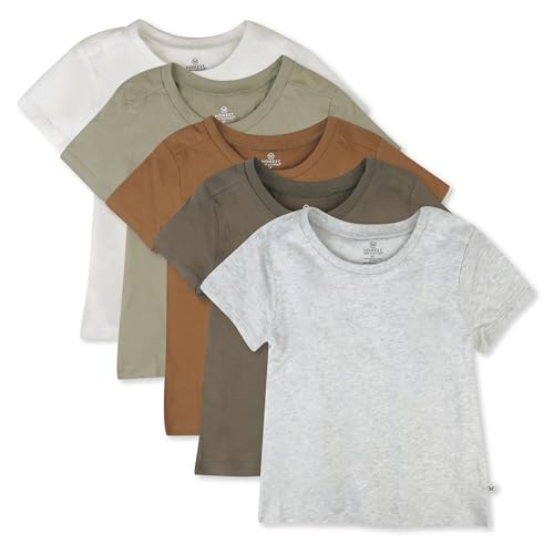 HonestBaby unisex-baby 5-pack Short Sleeve T-shirts 100% Organic Cotton | Amazon (US)