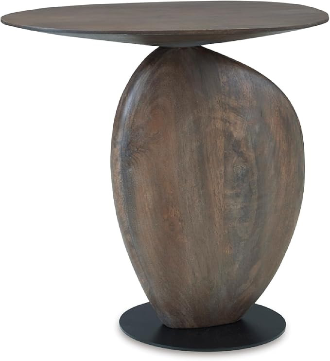 Signature Design by Ashley Cormmet Industrial Accent Table with Metal Base, Dark Brown & Black | Amazon (US)