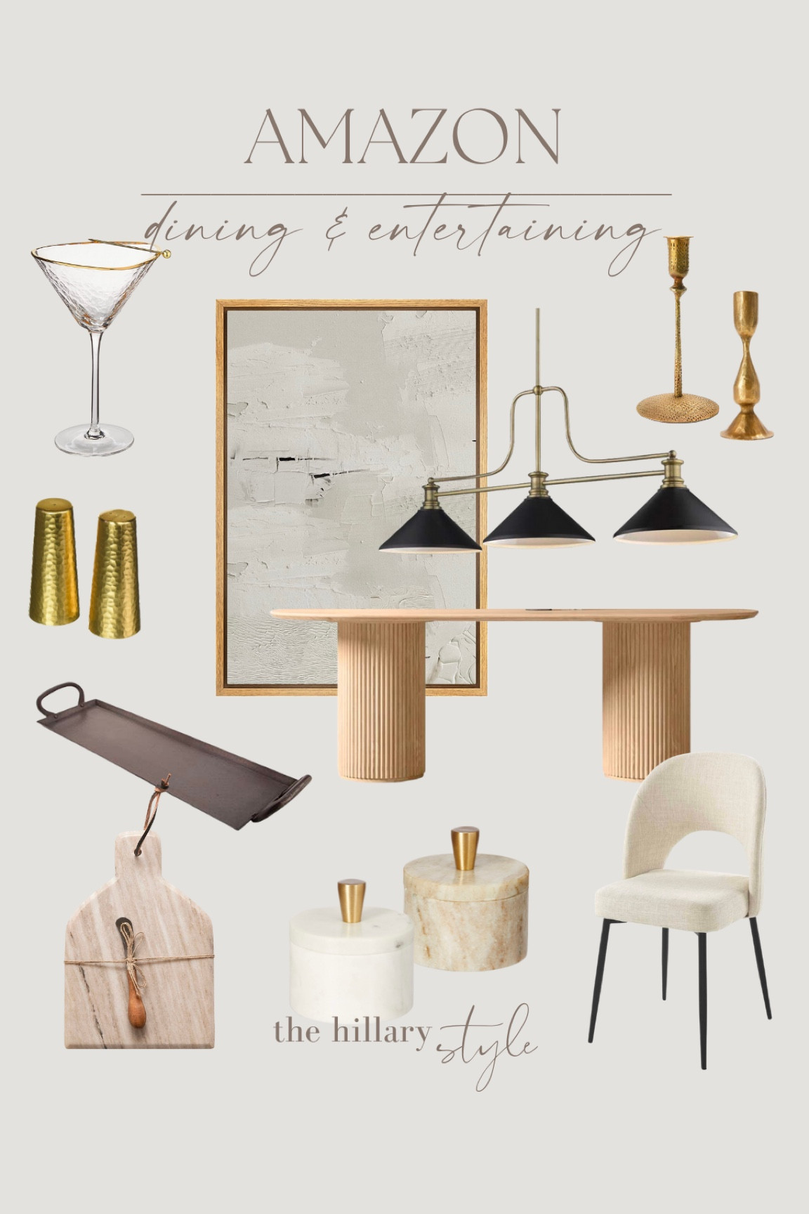 Amazon dining and entertaining!

Gold rimmed martini glass. Art. Salt and pepper shakers. Tray. Cheese board. Salt and pepper mills. Dining chair. Dining table. Chandelier. Candle holders. Amazon home. Amazon decor. Amazon holiday. #founditonamazon 

#LTKstyletip #LTKHoliday #LTKhome