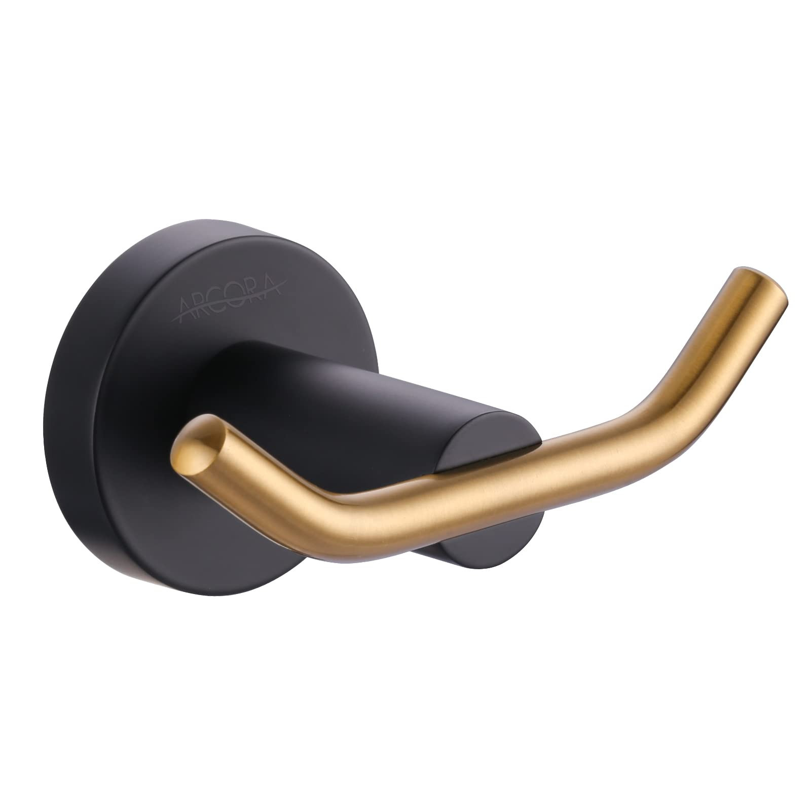 ARCORA Towel Hooks Black and Gold, SUS 304 Stainless Steel Wall Hooks, Heavy Duty Robe Hooks 1 Pa... | Amazon (US)
