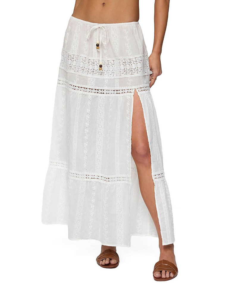 Edikted Embroidered Cotton Lace Slitted Maxi Skirt | Bloomingdale's (US)