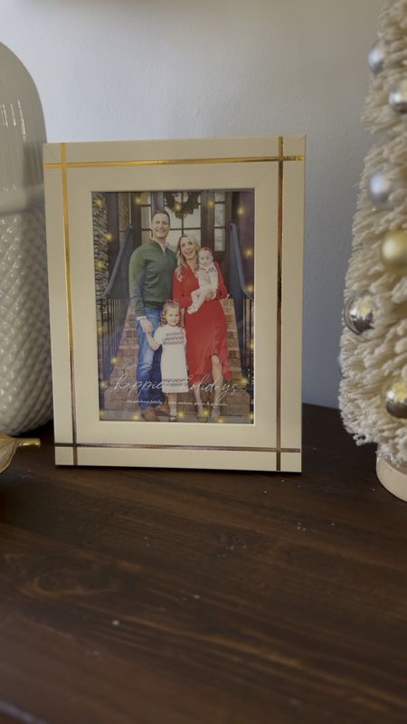 Holiday decor hack — frame your family holiday card! Swap it each year and save all the old ones in an album 🥰📸❤️

#LTKHoliday #LTKfamily #LTKSeasonal