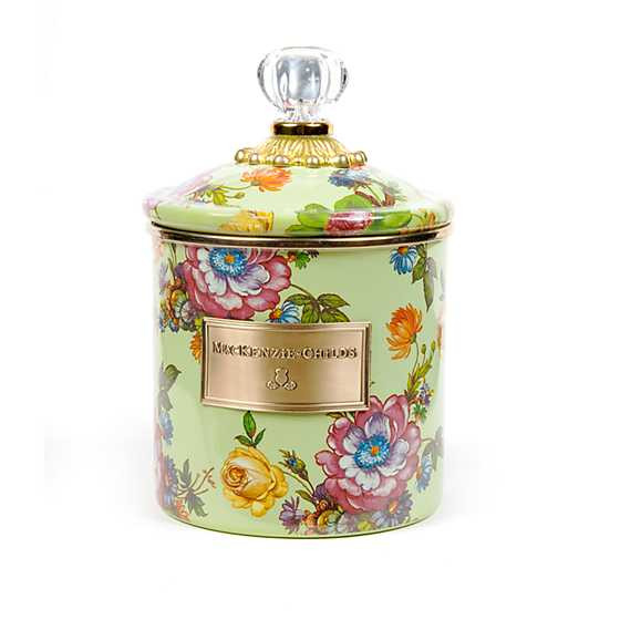 Flower Market Small Canister - Green | MacKenzie-Childs