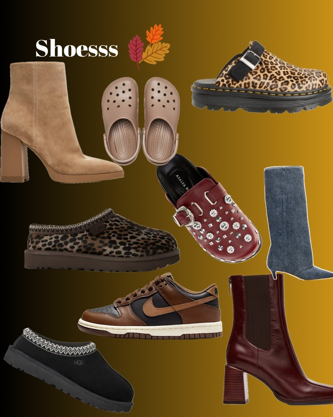 My Fall Shoe Wishlist. This lineup of shoes are trending and perfect to add to your shoe collection. From Uggs to the Nike sneakers, you can enter the fall season with style . 

#LTKSeasonal #LTKootd #LTKgrwm