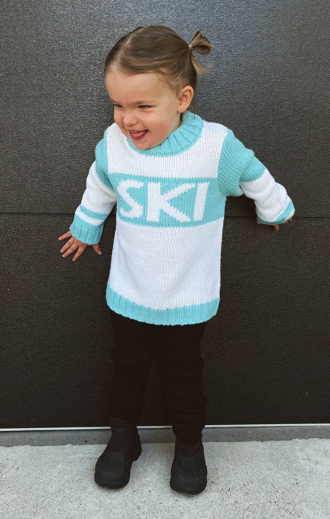 Mini Ski In Sweater ~ Powder Blue Ski Knit | Show Me Your Mumu