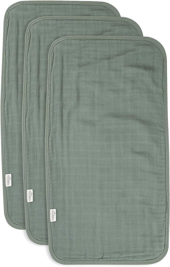 Natemia Bamboo Muslin Baby Burp Cloths | Large 21”x11” Size | Super Absorbent and Ultra Soft ... | Amazon (US)