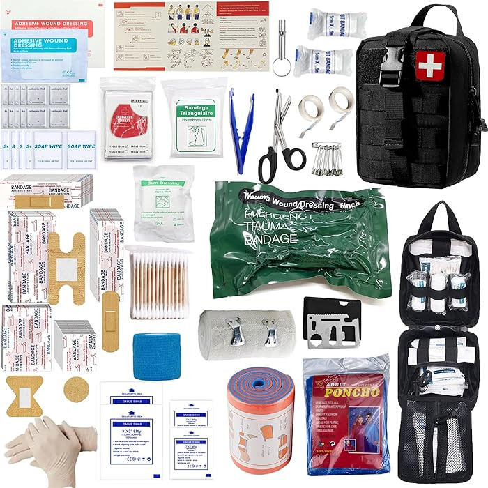 Universal IFAK Trauma First Aid Kit Molle Pouches Emergency Survival Kit Suitable for Home, car, ... | Amazon (US)