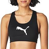 PUMA Women's Mid Impact 4keeps Bra, Black White, 3X-Large | Amazon (US)