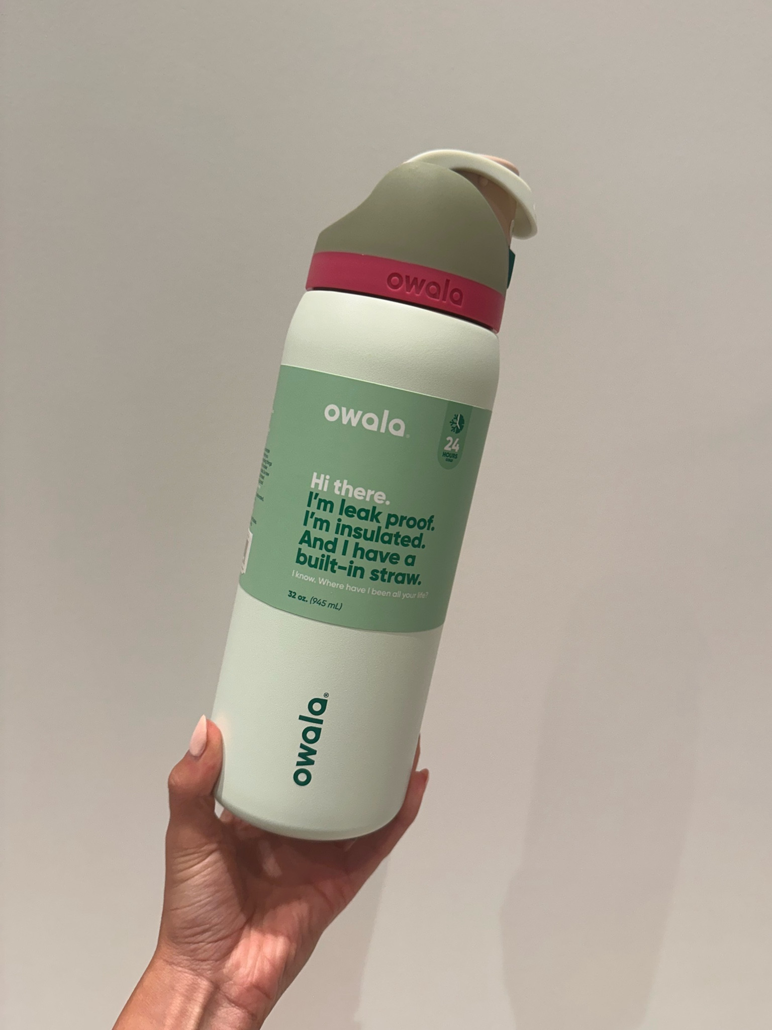 Got a new color in the owala 32 oz. This is “lime sport” from target. And this fit in the car cup holder! Obsessed with this water bottle because it doesn’t spill! 

#LTKfindsunder50 #LTKfitness #LTKfamily