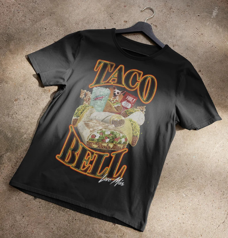 Taco Bell 90's Bootleg T-shirt - Etsy | Etsy (US)
