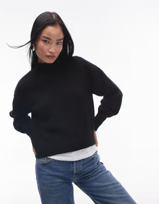 & Other Stories mock neck jumper in black | ASOS (Global)