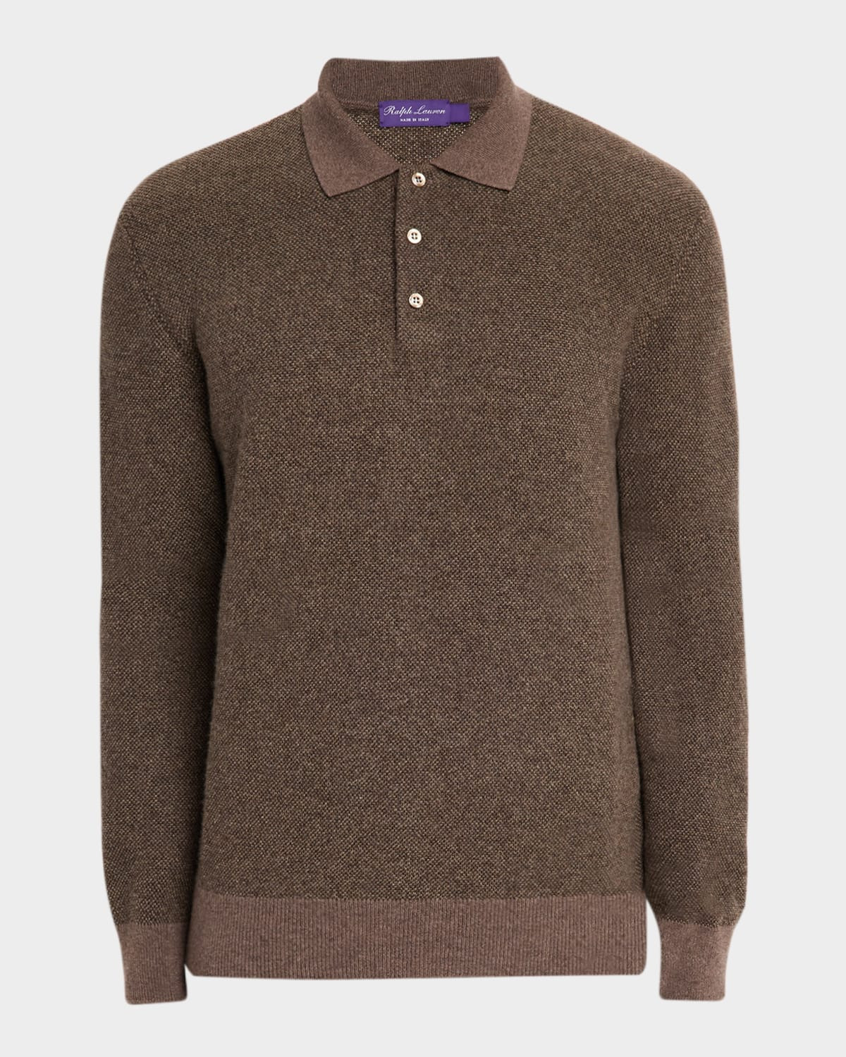 Men & apos;s Cashmere Birdseye Polo Sweater | Neiman Marcus
