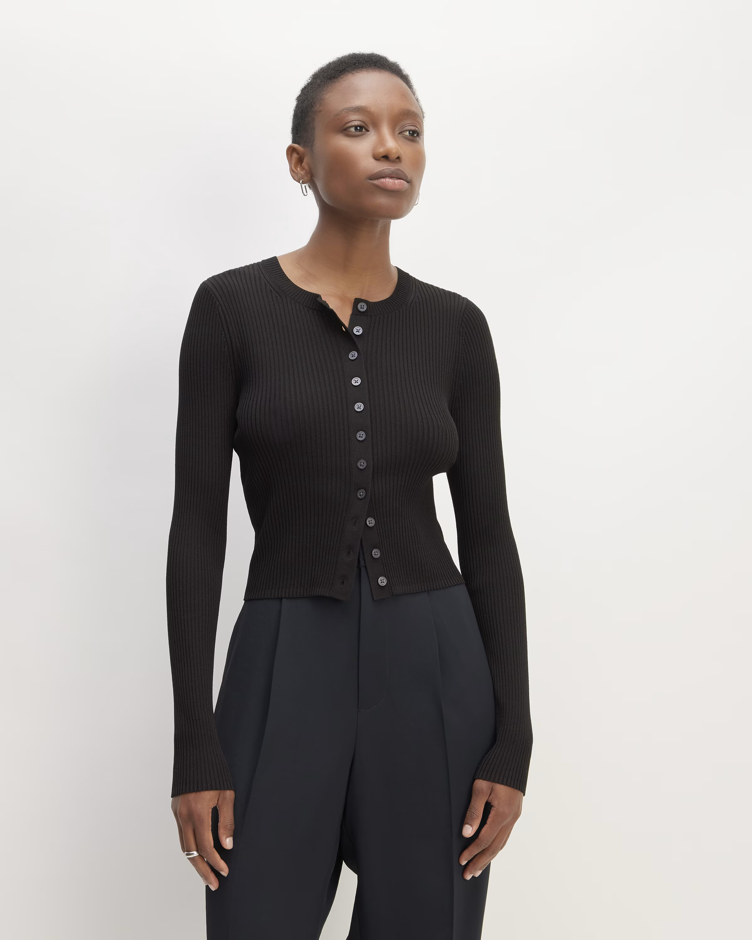 The Ribbed Cropped Cardigan | Everlane