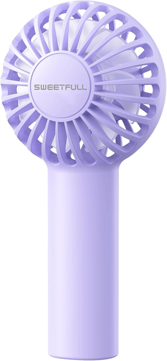 SWEETFULL Mini Portable Fan Powerful Handheld Fan Rechargeable,3 Speeds Personal Small Hand Fan f... | Amazon (US)