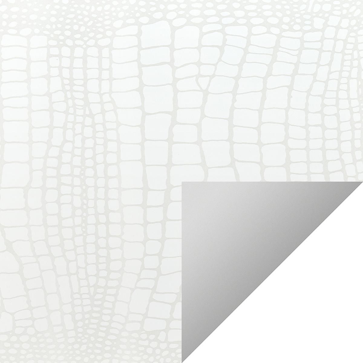 White & Silver Croc Reversible Wrapping Paper | The Container Store