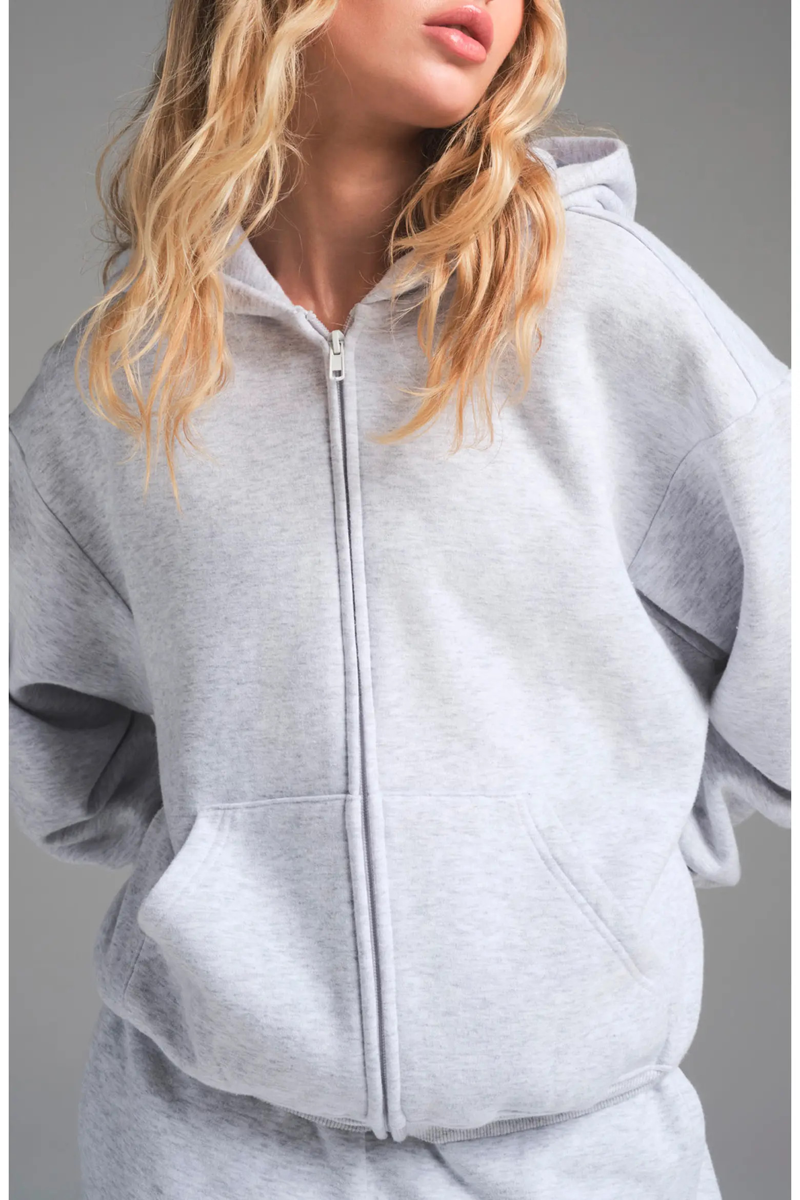 SKIMS Cotton Fleece Blend Classic Zip-Up Hoodie (Women) | Nordstrom | Nordstrom