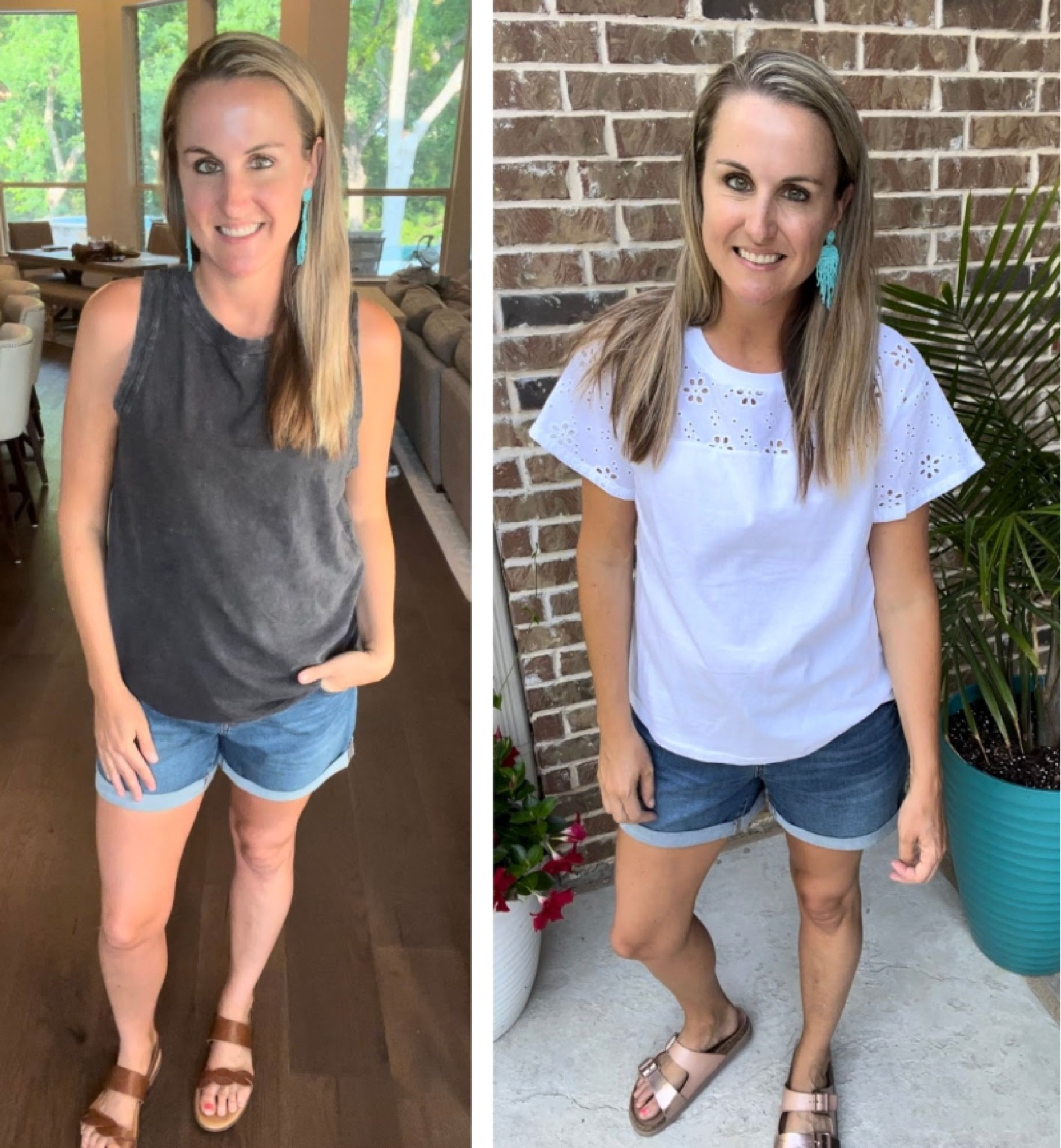#ad Tees, tanks, sandals and comfortable shorts….that is what you will find me in all summer long! @Walmart has those cute staple pieces that you can wear on repeat, but seriously these shorts are so comfortable I can’t wait to get them out of the laundry to put on again, and again…and again! Both of these sandals are so comfortable and loving these in the neutral colors, perfect to pair with any shorts, dress or jeans! Grab some of my favorites from Walmart!
@Walmartfashion #WalmartFashion
Summer clothes 
Walmart tank top 
Summer style 

#LTKSeasonal #LTKunder100 #LTKsalealert