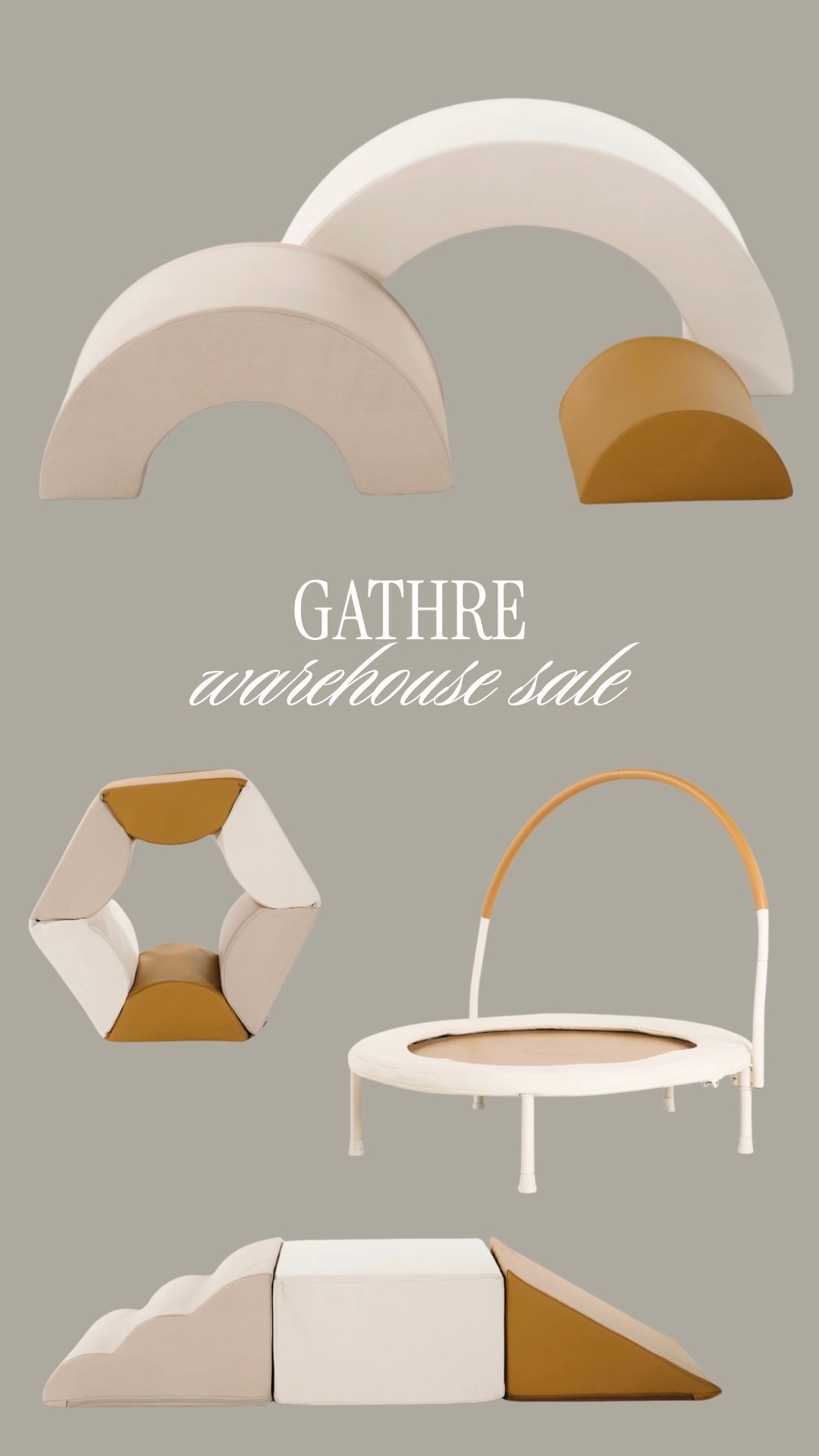 Gathre warehouse sale 🤍
Snagged the cutest mini climber and arcs at the Gathre warehouse sale! These pieces are perfect for little ones — fun, functional, and neutral enough to style beautifully in your home. Great way to add purposeful play while keeping your space calm and collected.

Gathre warehouse sale, Gathre mini climber, play arcs, kids play equipment, neutral kids toys, Montessori-inspired play, aesthetic playroom, functional kids gear, timeless kids toys, home play essentials

#LTKmomlife #LTKBaby #LTKKids