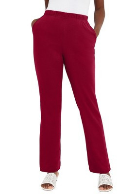 Jessica London Women's Plus Size Soft Ease Pant - 30/32, Red | Target