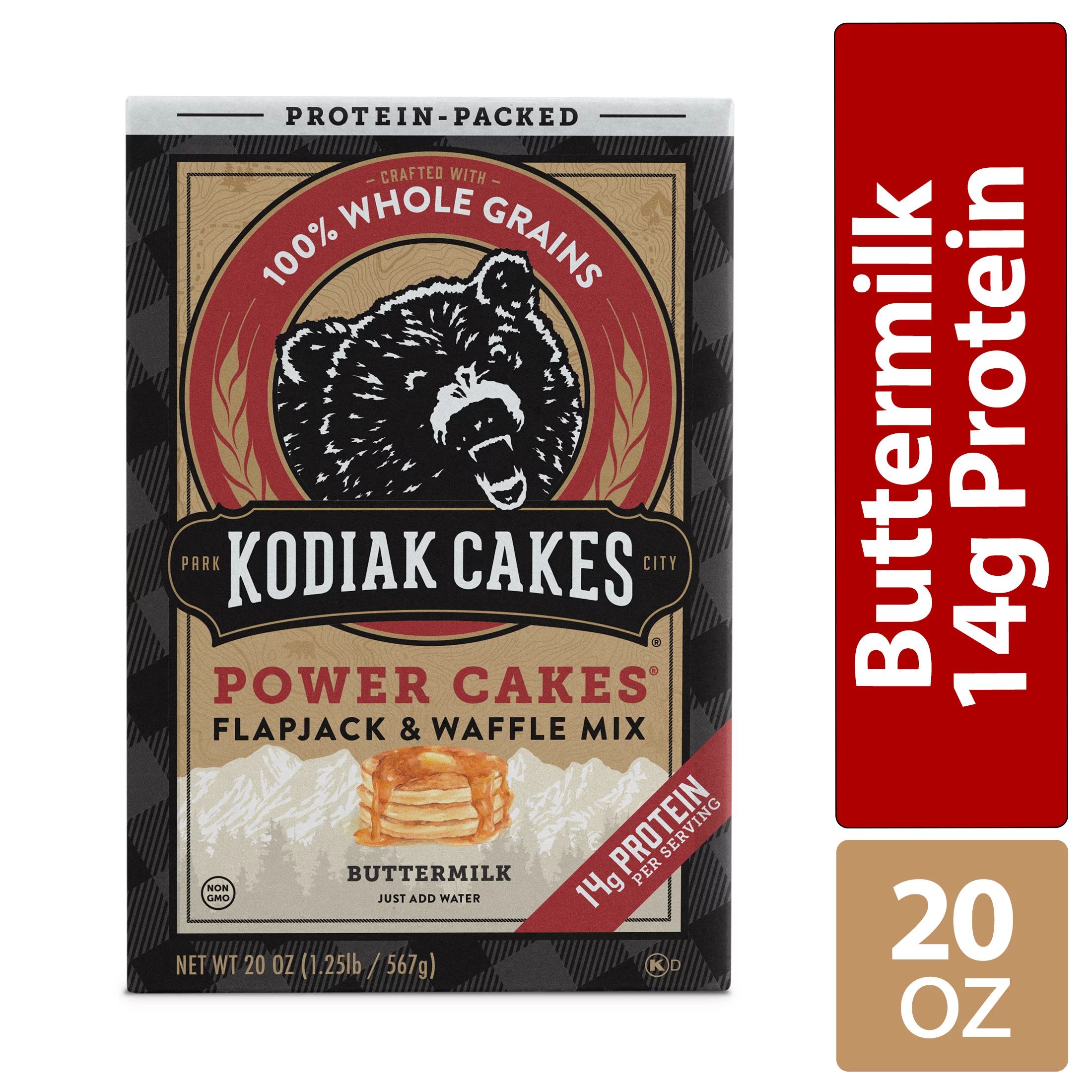 Kodiak Cakes Power Cakes Buttermilk Pancake and Waffle Mix, 20 Oz | Walmart (US)