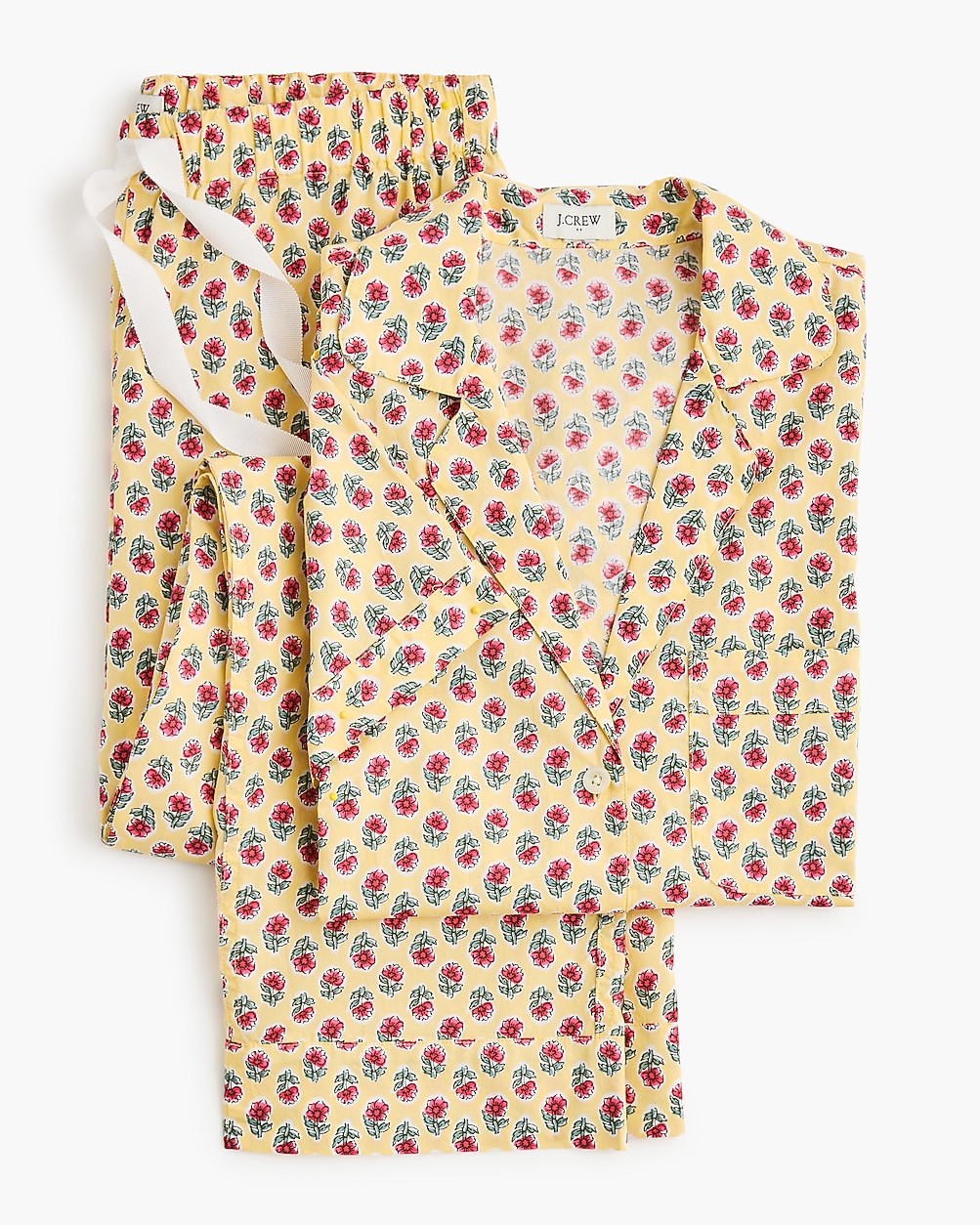 Short-sleeve printed top and pants pajama set | J.Crew Factory
