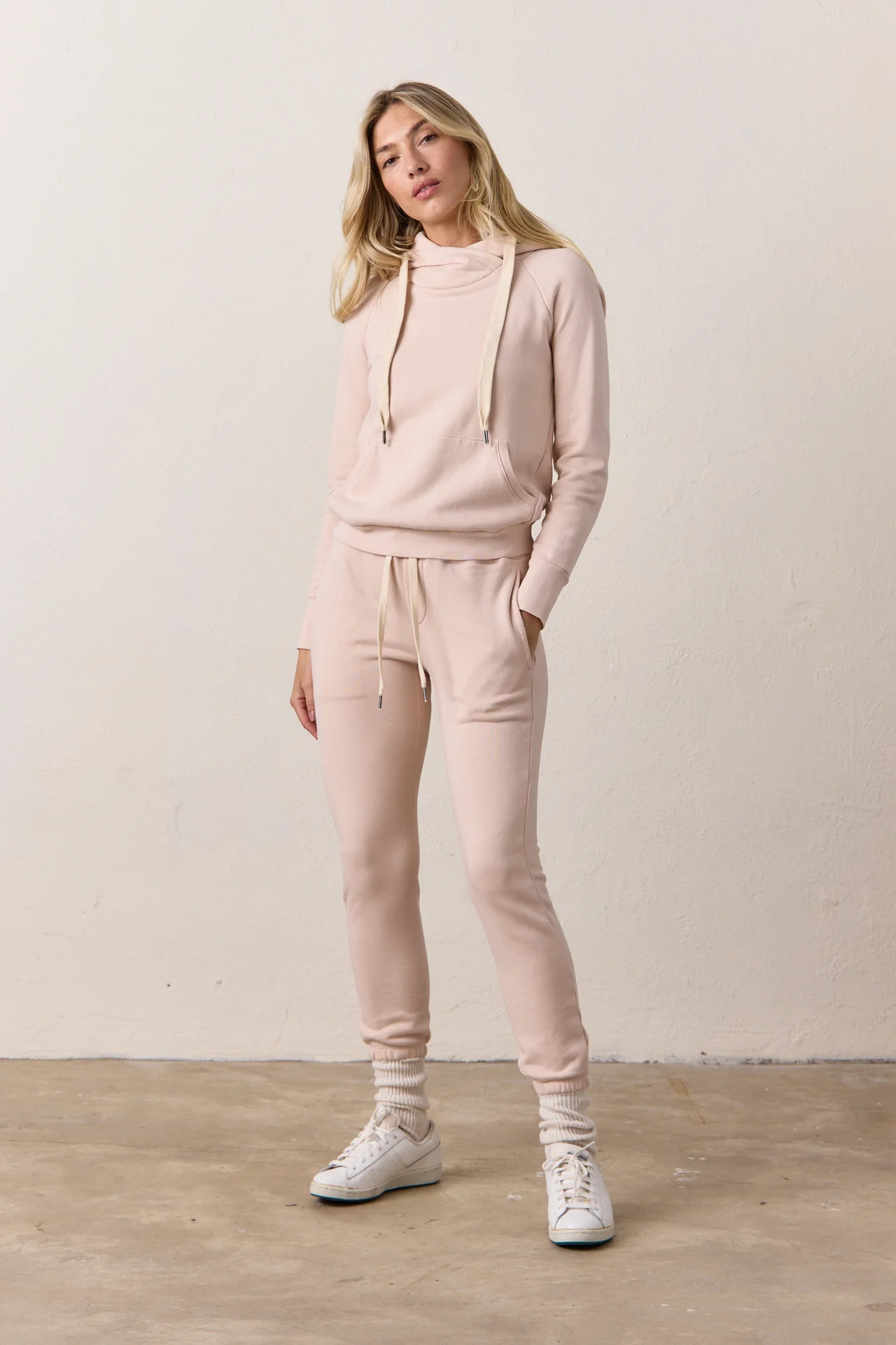 NSF Sayde Slim Loop Terry Sweatpant - Pearl | NSF Clothing