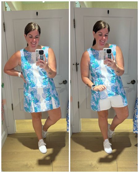 Is this not the cutest romper?! It looks like a dress, but one quick flip of the front panel and you reveal it is a romper! Lilly Pulitzer romper tend to run a tad small for me, so I always size up, but I would use the reviews to determine your size! 

#LTKStyleTip #LTKSeasonal #LTKMidsize