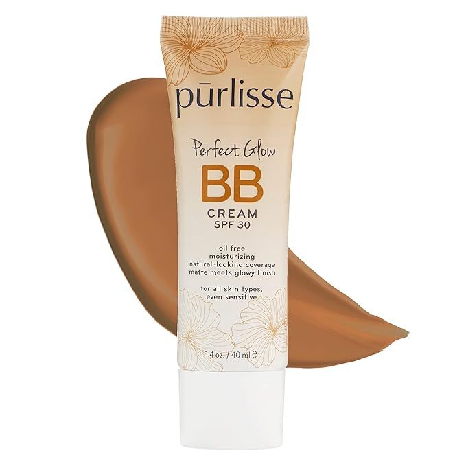 purlisse Perfect Glow BB Cream SPF 30: Clean & Cruelty-Free, Medium Flawless Coverage, Hydrates w... | Amazon (US)