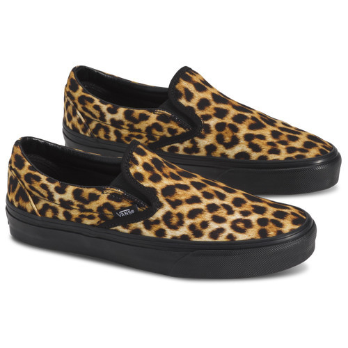 Vans Womens Vans Classic Slip-On Leopard - Womens Shoes Black/Brown Size 09.5 | Foot Locker (US)