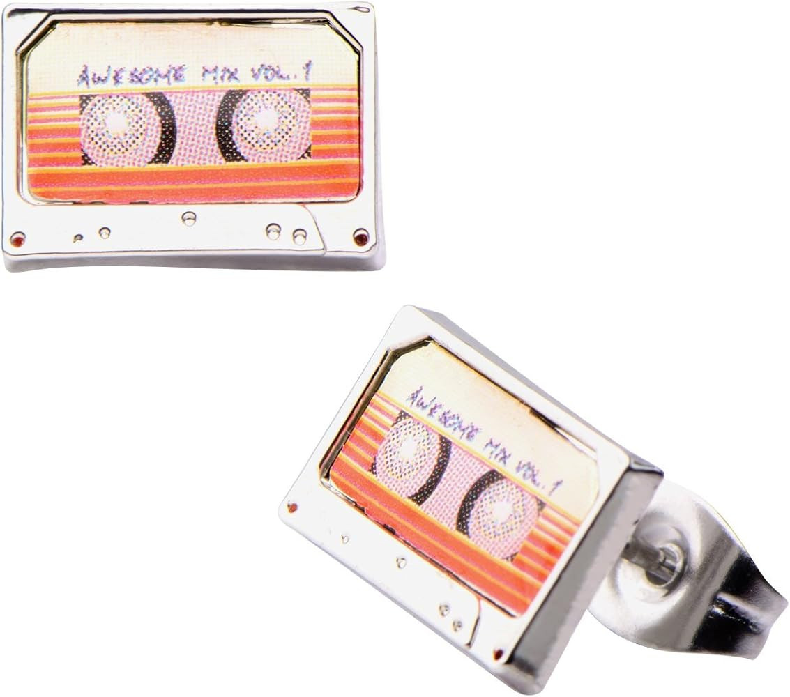 Marvel Guardians of Galaxy Awesome Mix Vol. 2 Tape Stud Earrings | Amazon (US)