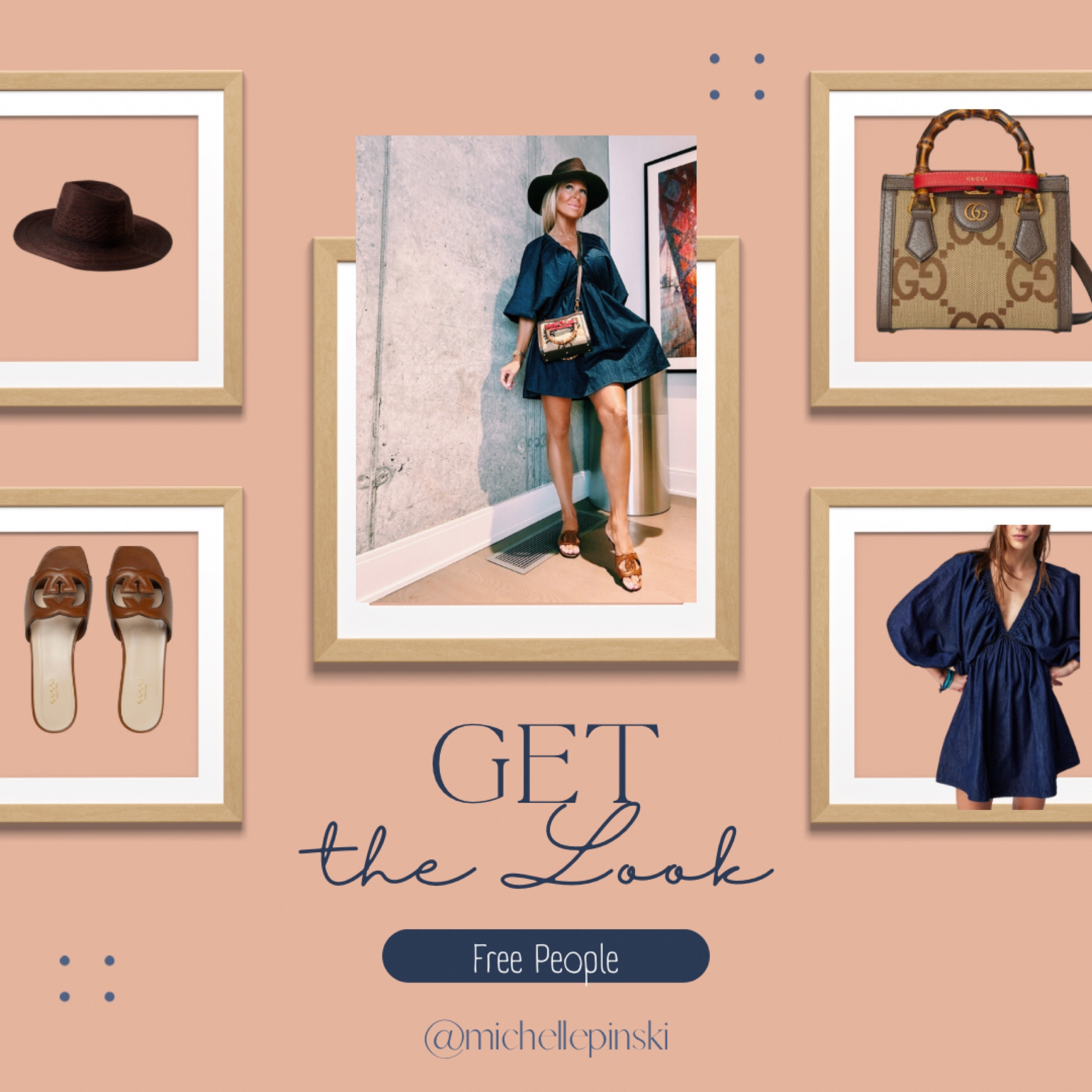 Cute tunic dress outfit idea 
Free People Dress size XS 
Gucci sandals 
Hat by Free People
Mini Gucci Diana Jumbo GG
#LTKitbag #LTKstyletip #LTKunder100