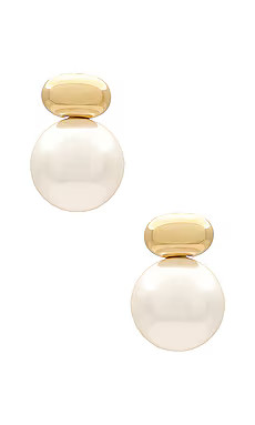 SHASHI Empress Pearl Earring in Gold & Pearl from Revolve.com | Revolve Clothing (Global)