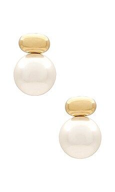 SHASHI Empress Pearl Earring in Gold & Pearl from Revolve.com | Revolve Clothing (Global)