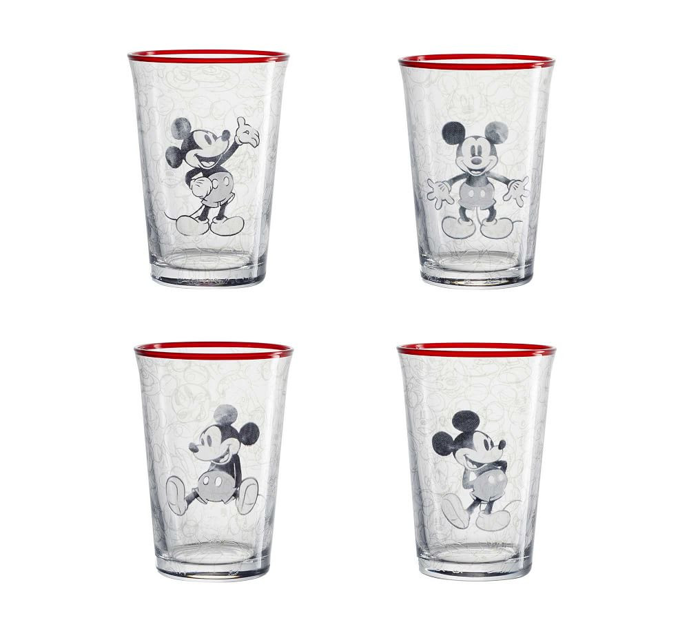 Disney Mickey Mouse Milk Glasses - Set of 4 | Pottery Barn (US)