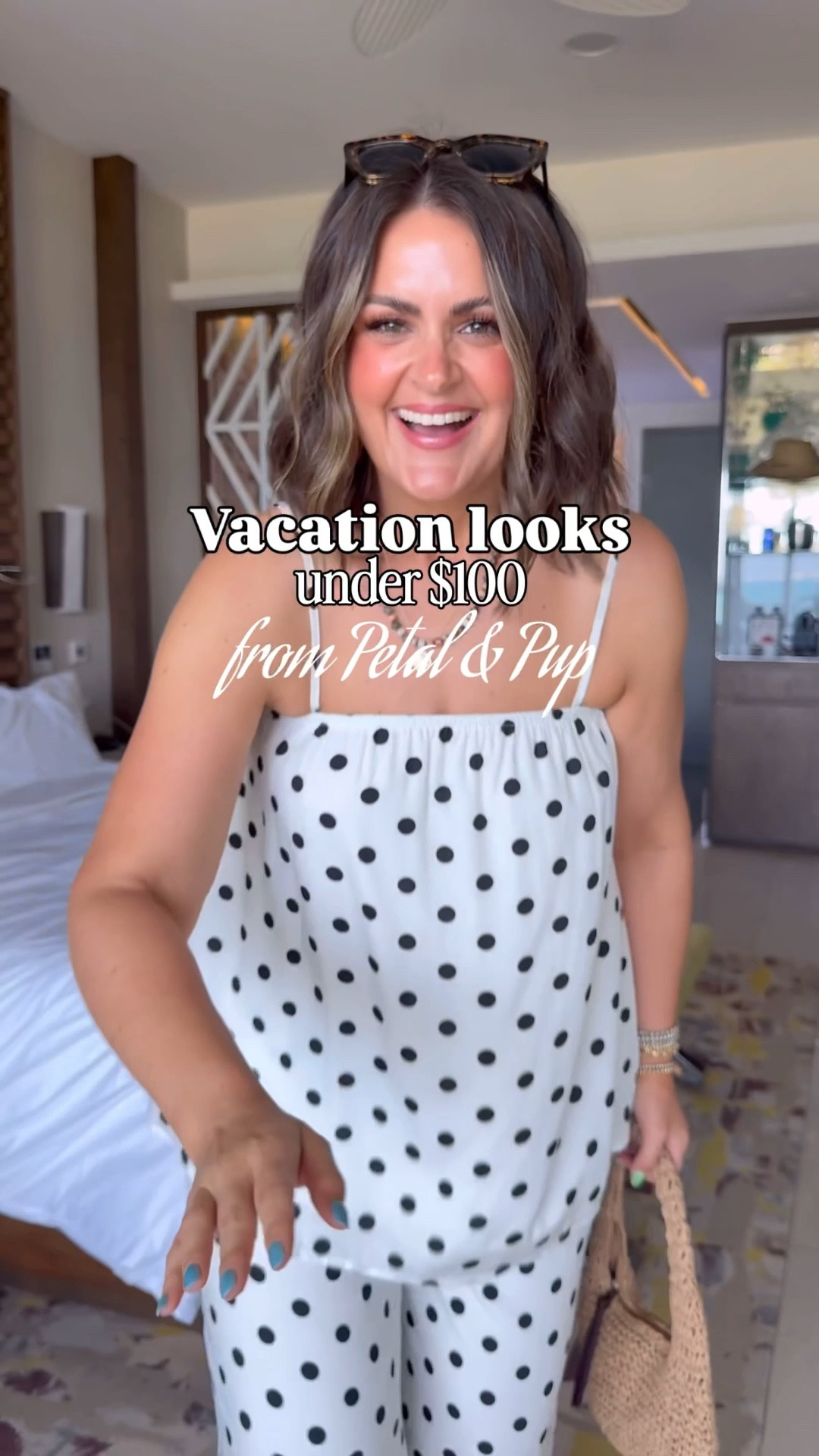 10/10 vacation looks from Petal and Pup🫶🏻
Use code: ITSCOURTNEY20 to save sitewide ✨🦋

Polka dot set, large
Dress, large
Blue and white shell set, XL
Black skirt set, medium 
**the cute woven bag is also linked, and my code works on it too! SO good 👏🏻

#petalandpuppartner, spring outfits, size 12, midsize, spring outfit, vacation outfit, spring break, Mother’s Day outfit, graduation party dress, matching set, wide leg pants

#LTKSaleAlert #LTKMidsize #LTKgrwm