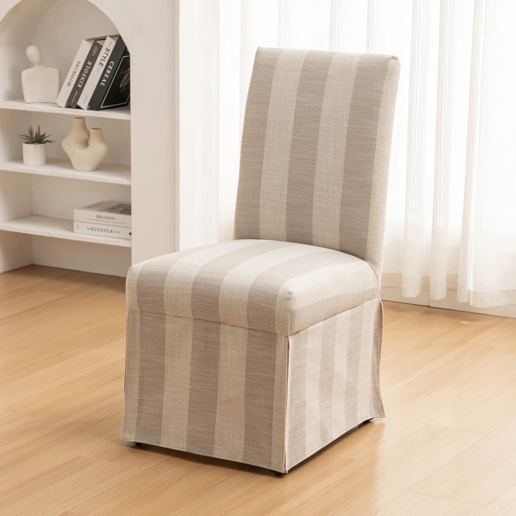 Arsaluis 19.3'' H Fabric Upholstered Pine Parsons Chair | Wayfair North America