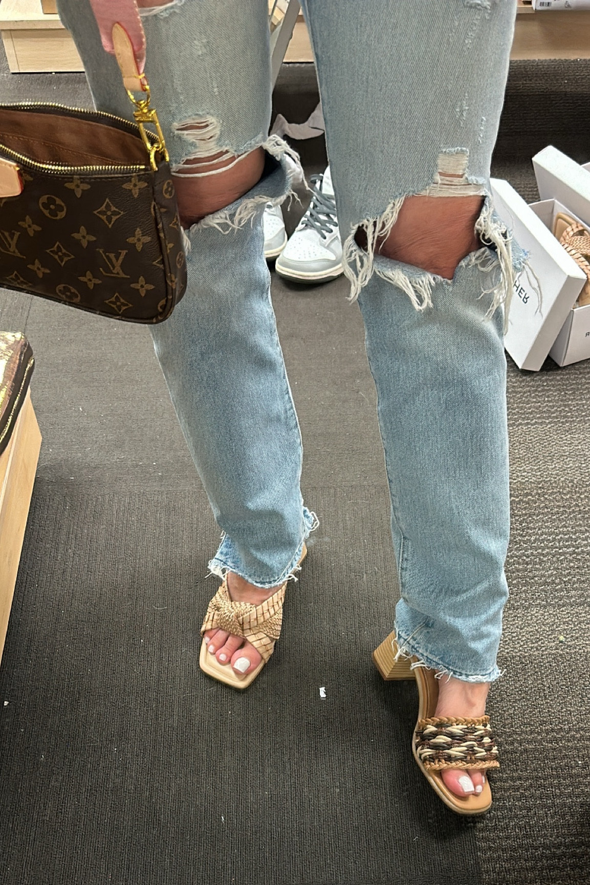 Which one? I ended up buying both sandals as they were 25% off! 
Comfy summer slip on easy to wear sandals 

#LTKSaleAlert #LTKShoeCrush #LTKOver40