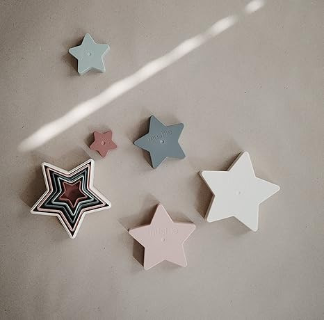 mushie Nesting Stars Toy | Made in Denmark (Original) | Amazon (US)