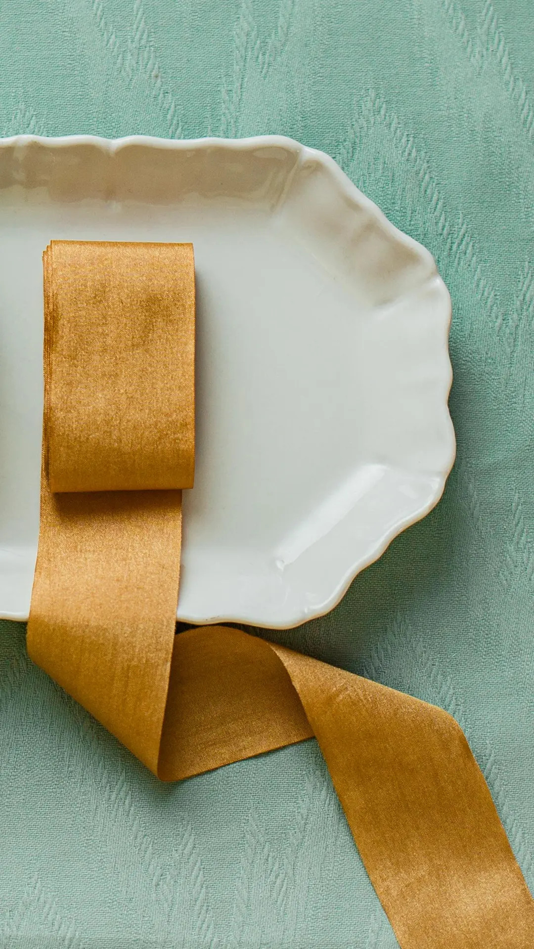 Faux Silk Ribbon - Gold - Etsy | Etsy (US)