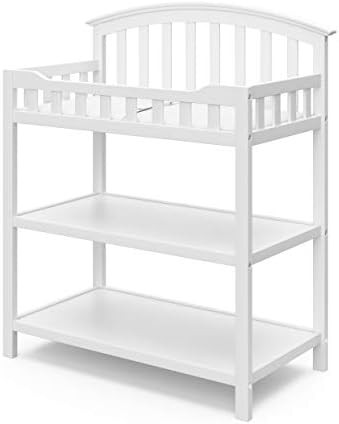 Graco Changing Table with Water-Resistant Change Pad and Safety Strap, White, Multi Storage Nurse... | Amazon (US)