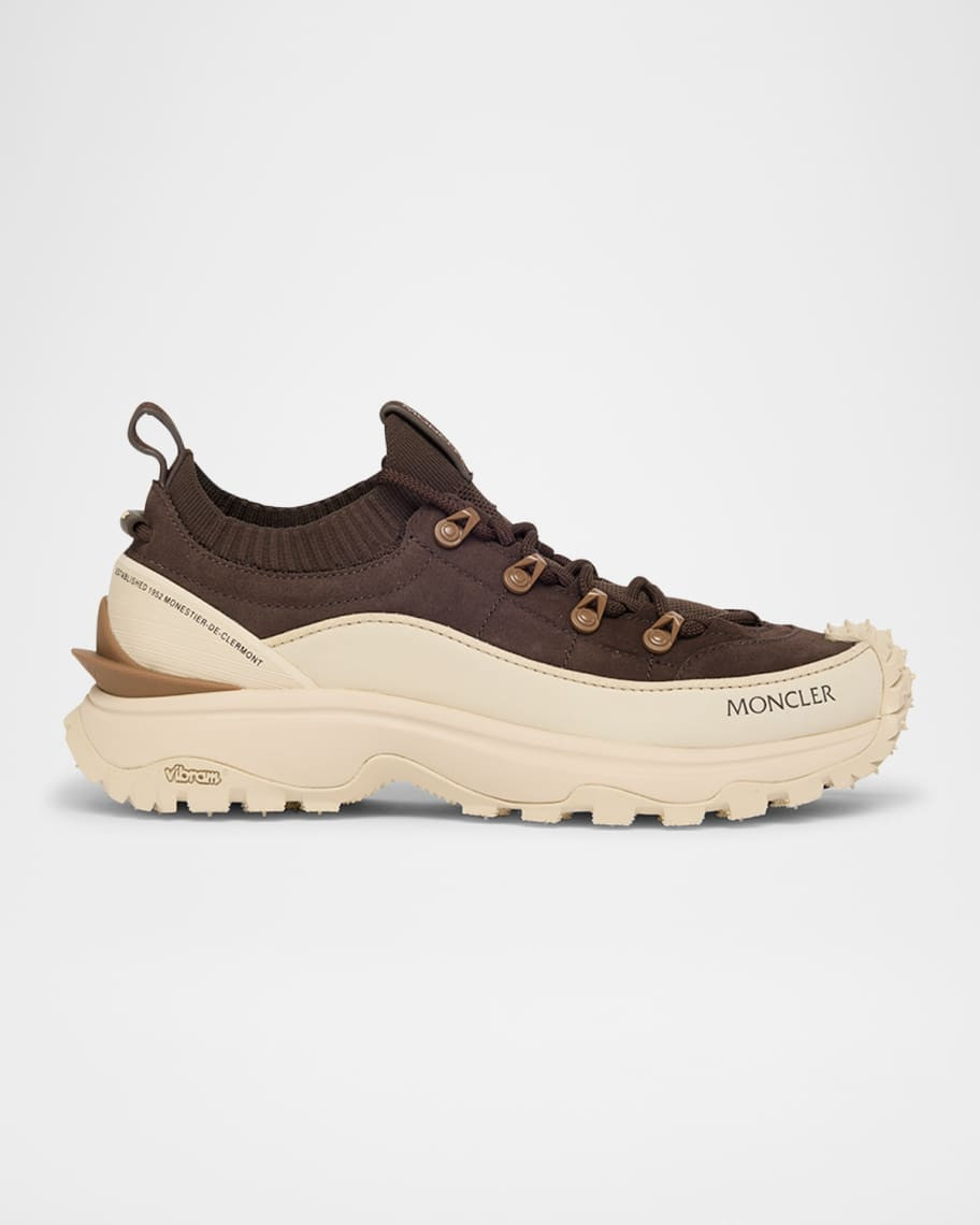 Moncler Trailgrip Lite 3 Nubuck and Suede Sneakers | Neiman Marcus