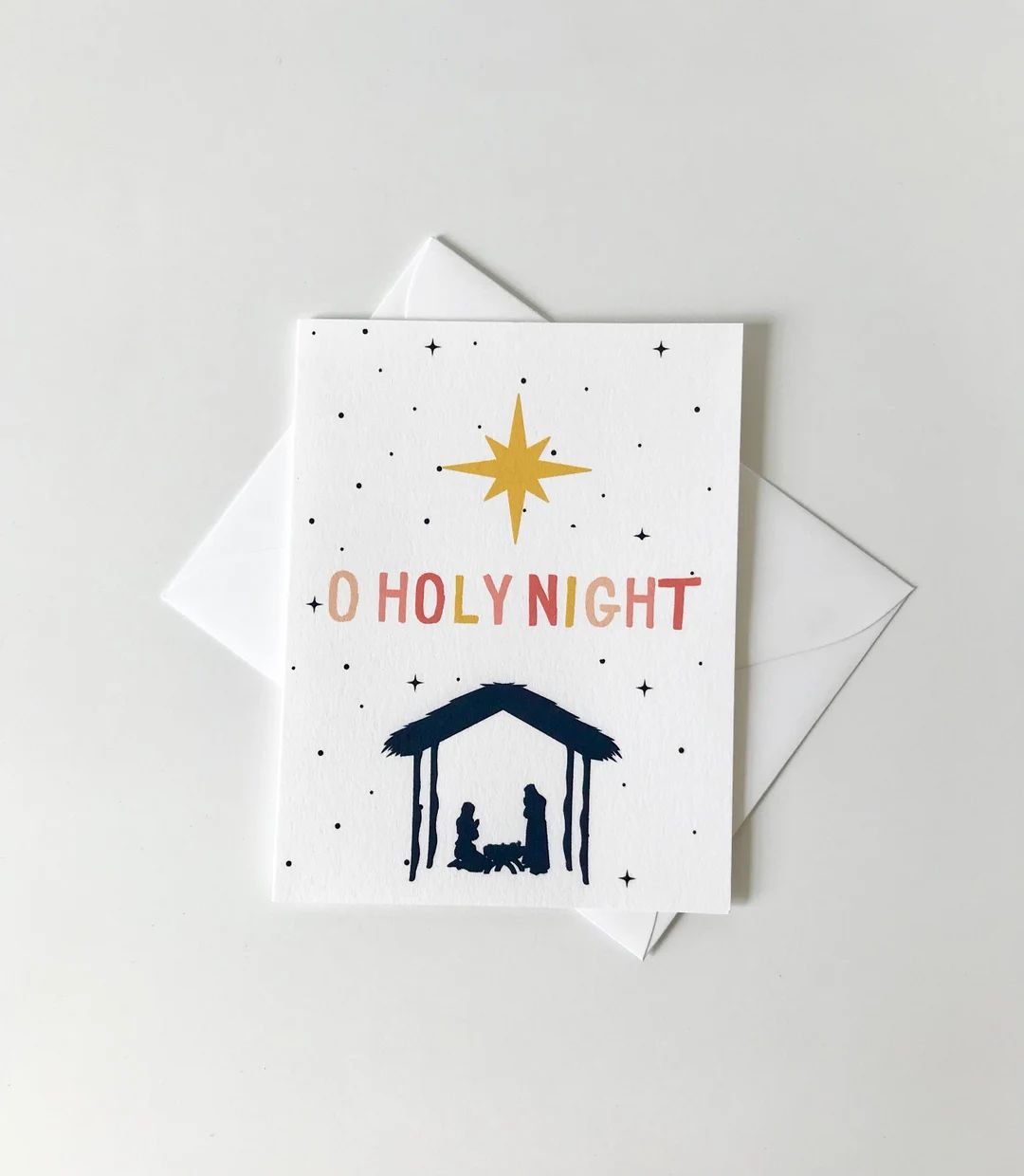 Oh Holy Night Christmas Card Christian Christmas Card - Etsy | Etsy (US)