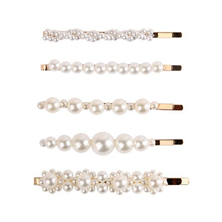 5 PCS Pearls Hair Clips,Acrylic Hair Clipsfor Women/Girls Hairpin Pearl Clips For Women Hairpin Acrylic Resin Fashion Hairpin Hair Accessories | Walmart (US)
