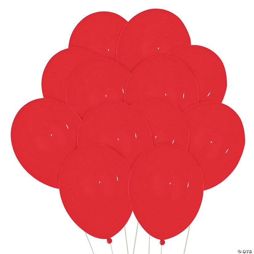 Ruby Red 11" Latex Balloons - 12 Pc. | Oriental Trading Company