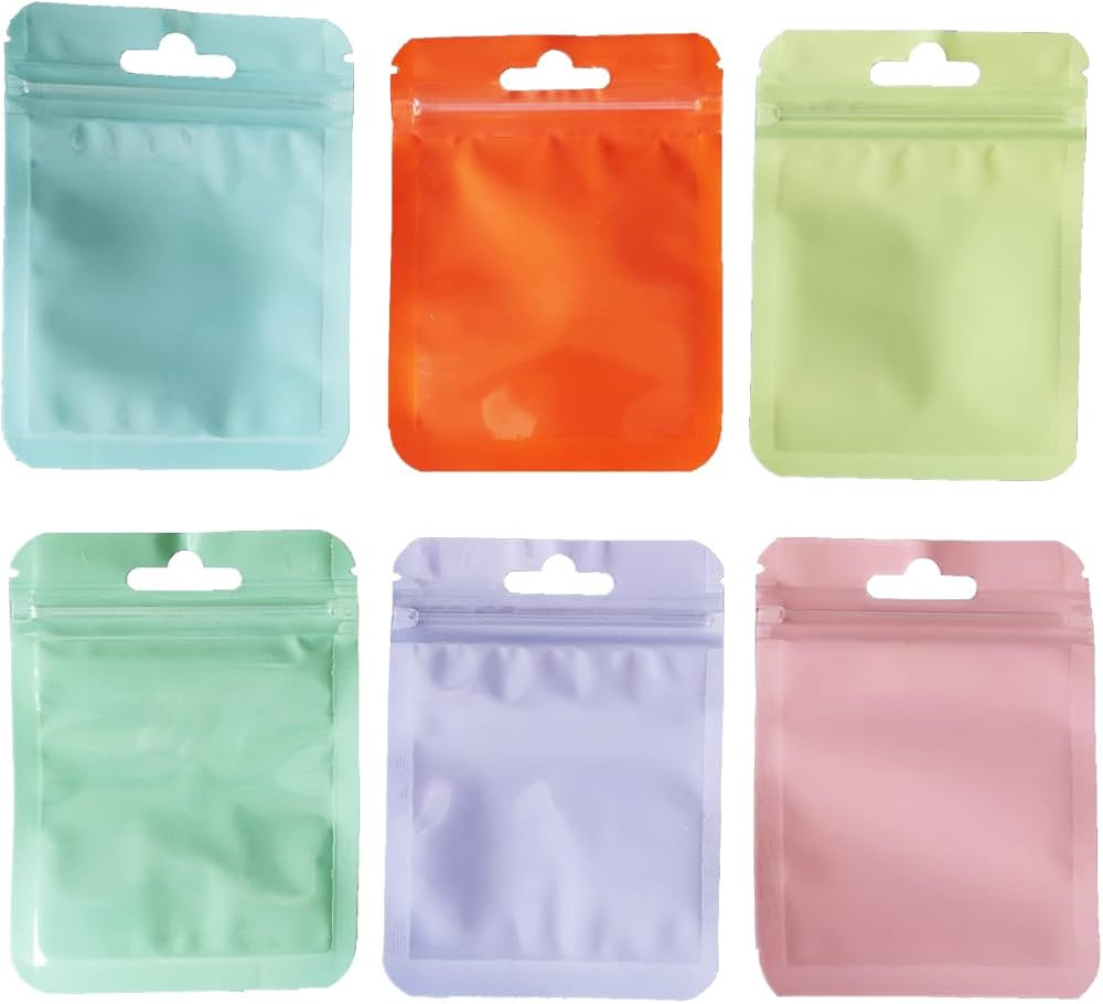 120pcs Self Locking Mylar Sample Bag Pastel Clear Small Ziplock Gift Bag Smell Proof Holographic ... | Amazon (US)
